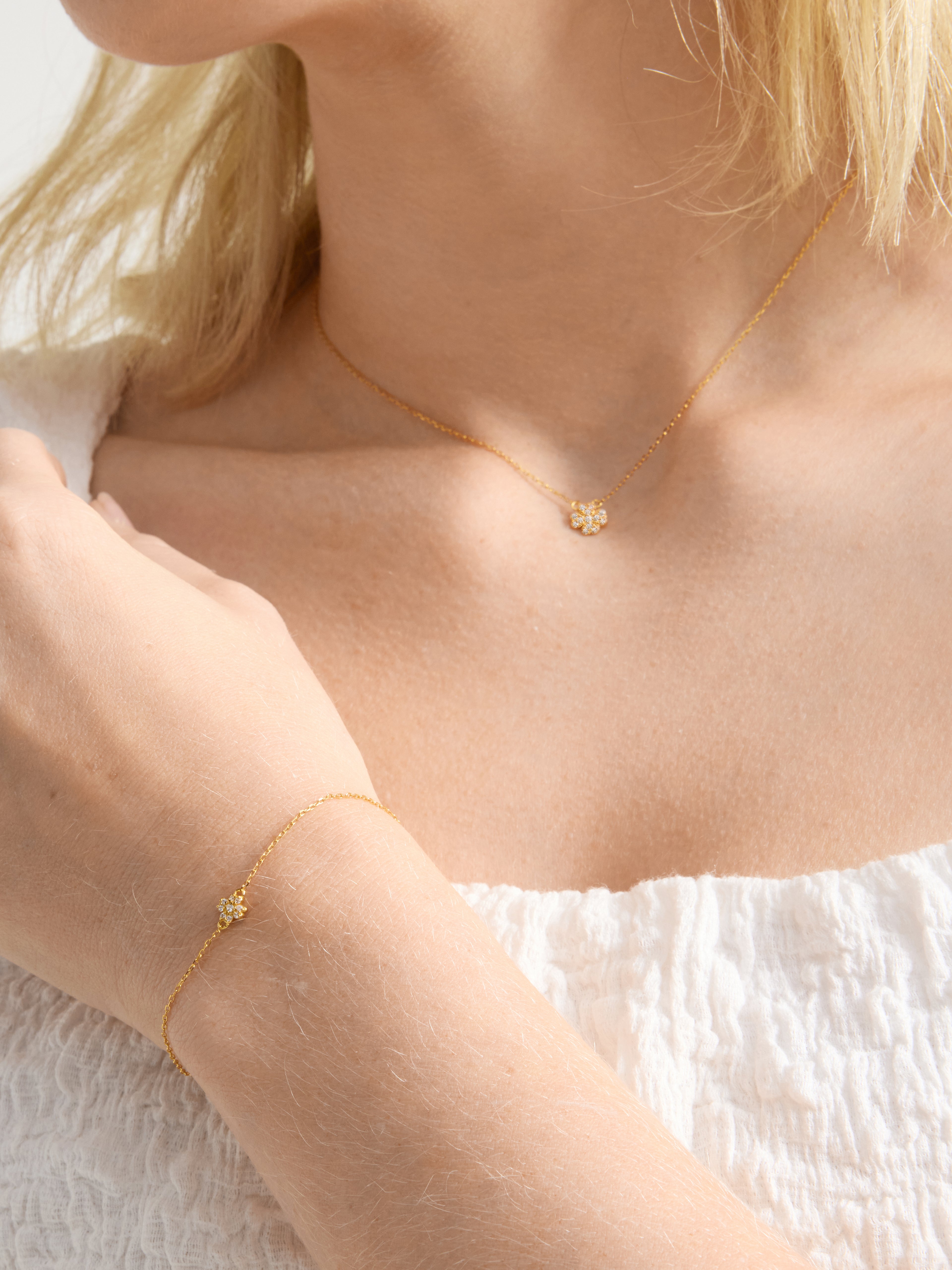 Gold Four-Leaf Clover Necklace