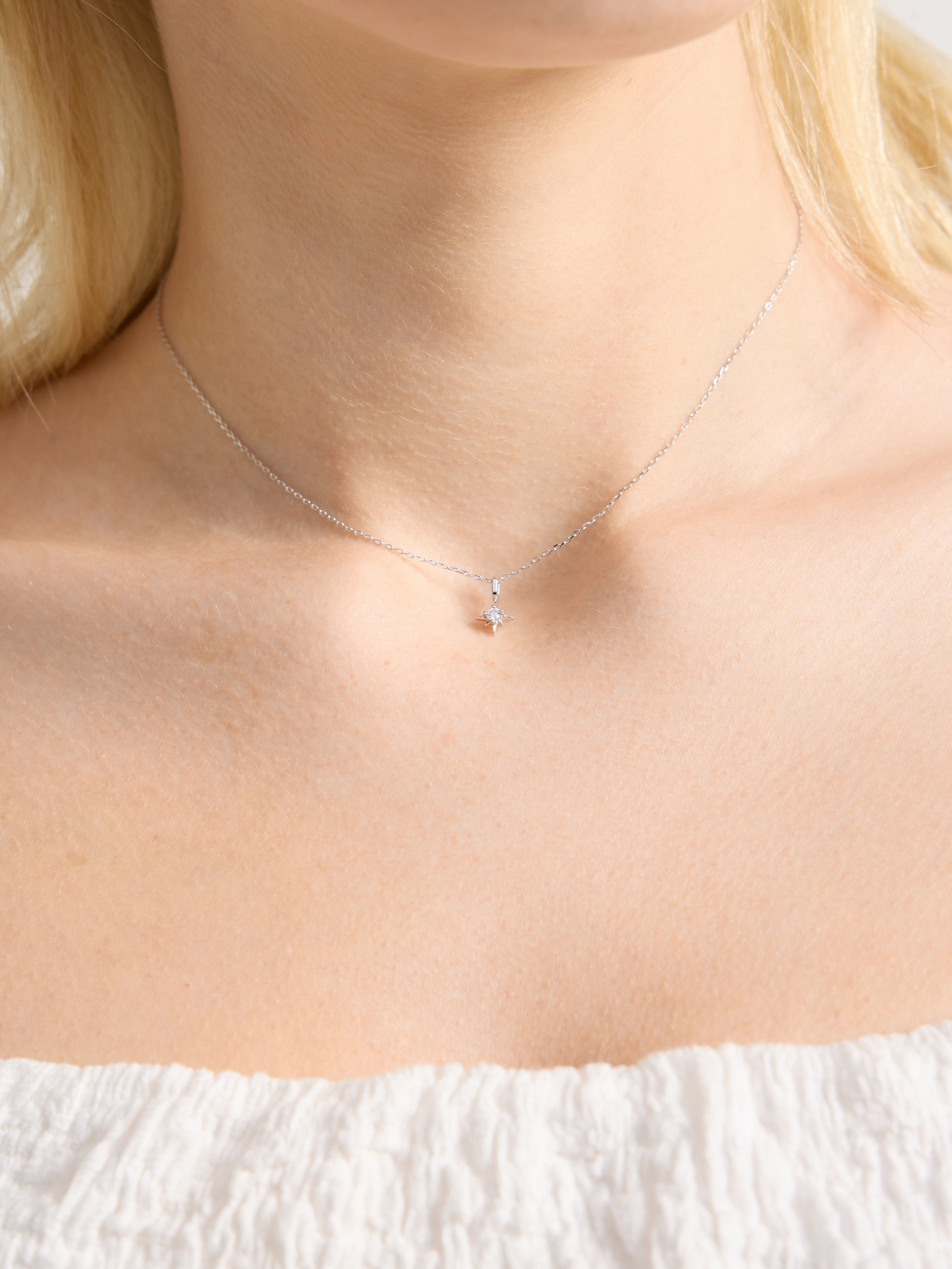 Silver Lucky Star Necklace