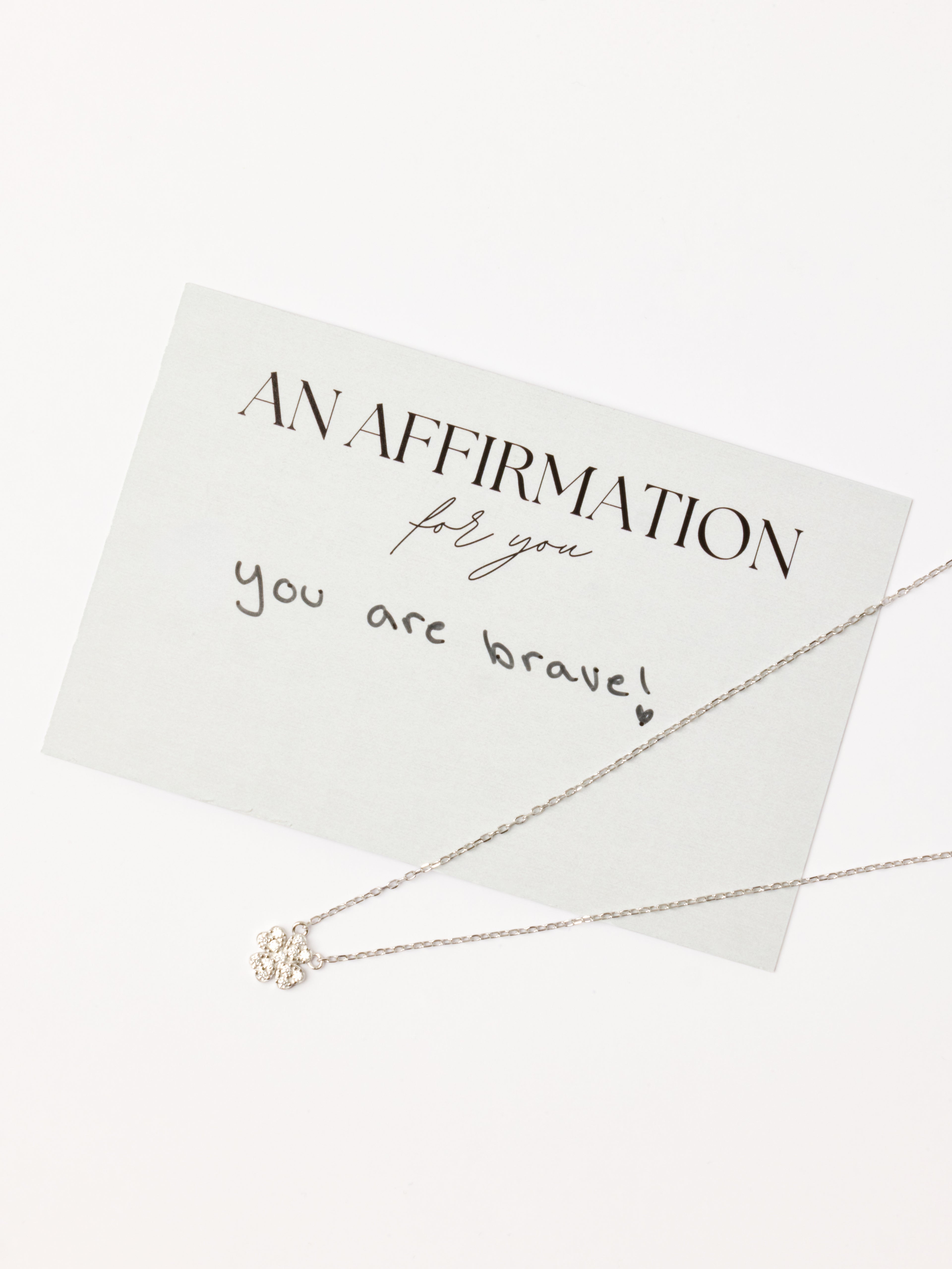 Silver Four-Leaf Clover Necklace