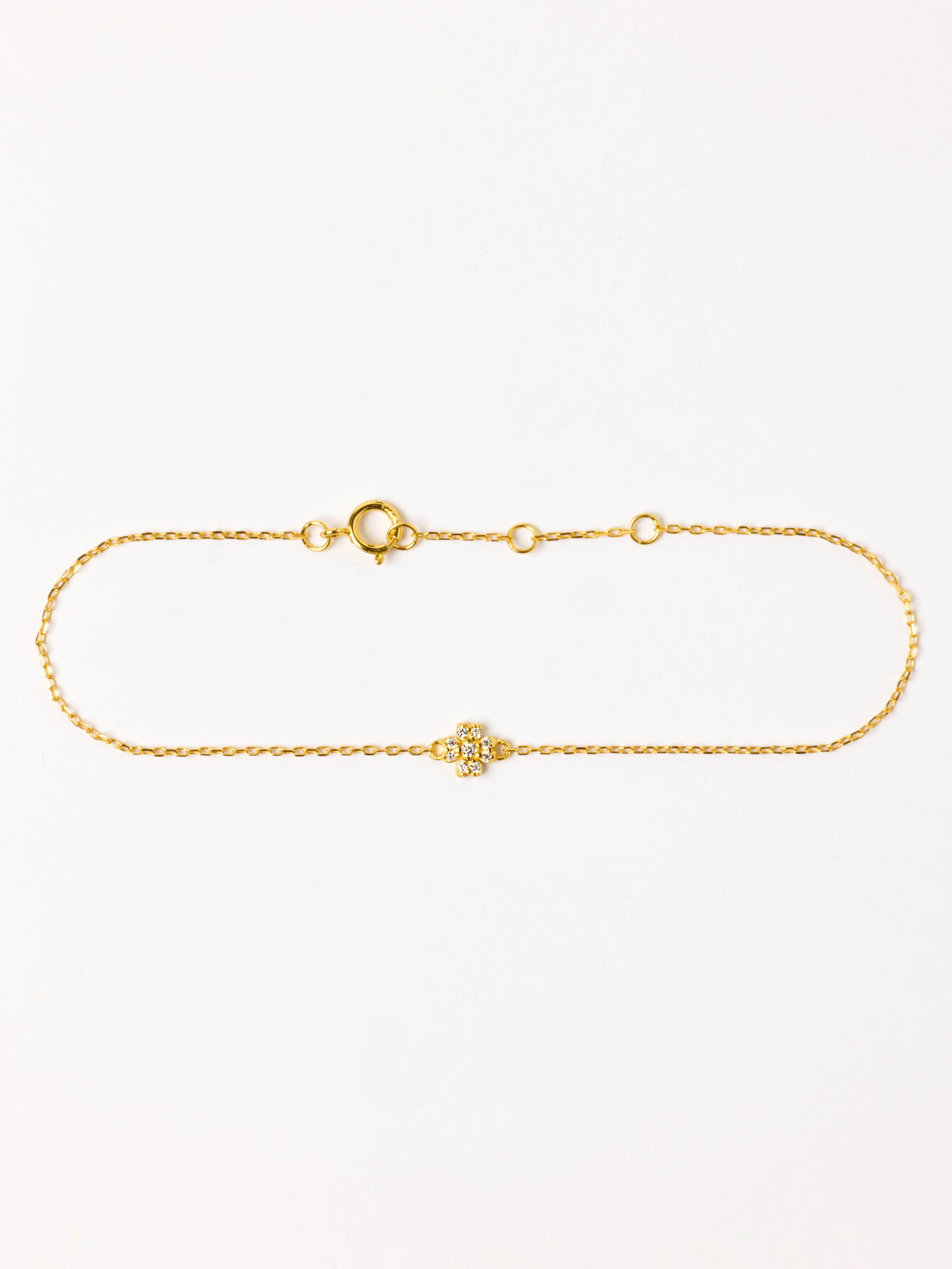 Gold Four-Leaf Clover Bracelet