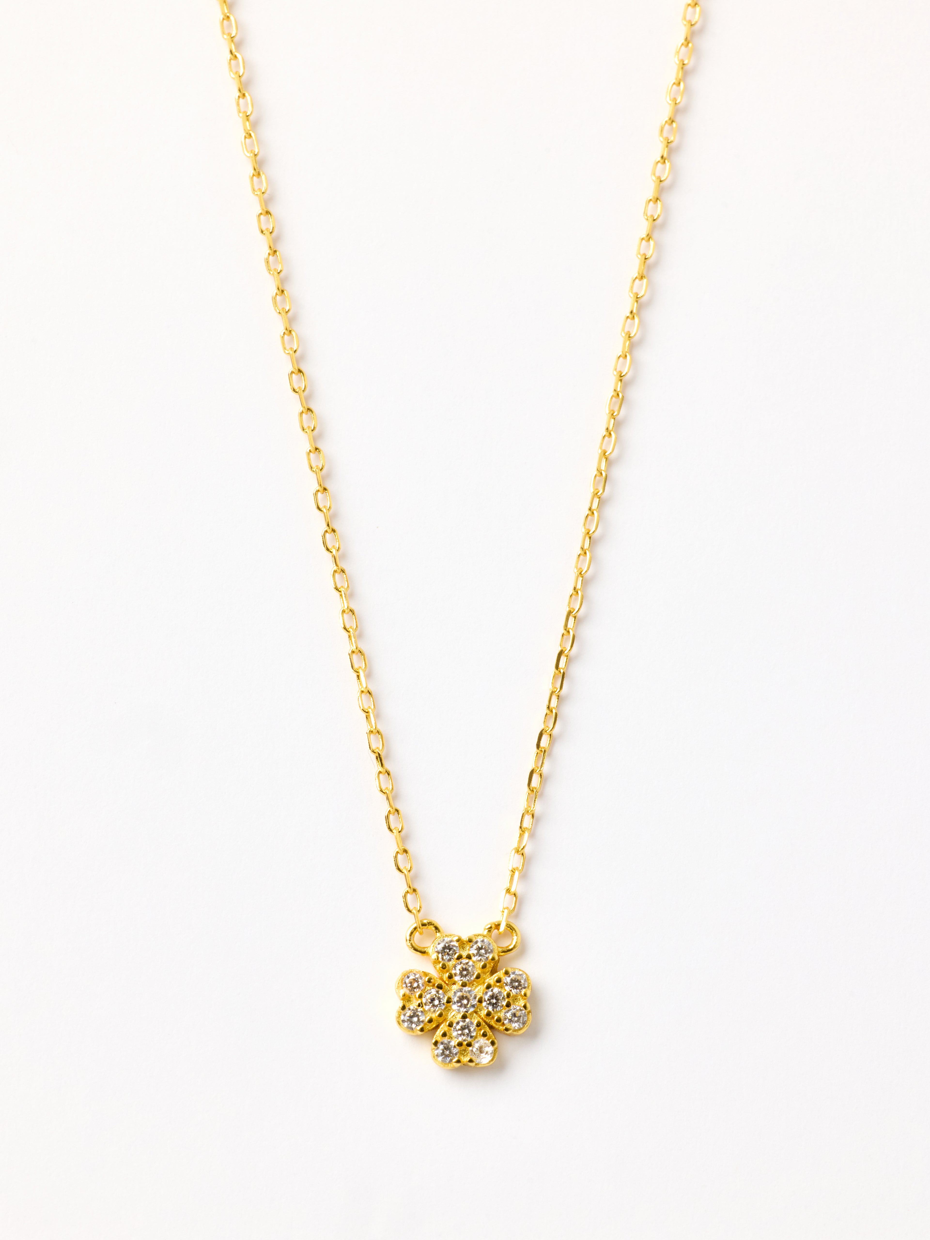 Gold Four-Leaf Clover Necklace